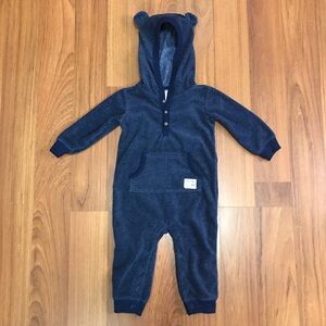 Carter’s Baby Boy Fleece Hooded Sleeper Size 12 Months